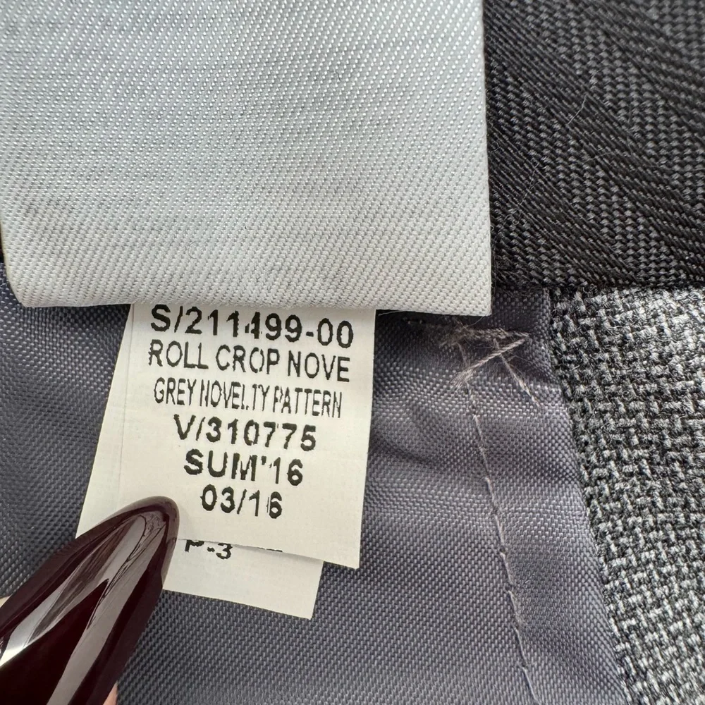 Banana Republic Factory Cropped Roll Cuff Gray Pants,‎ Size 6R